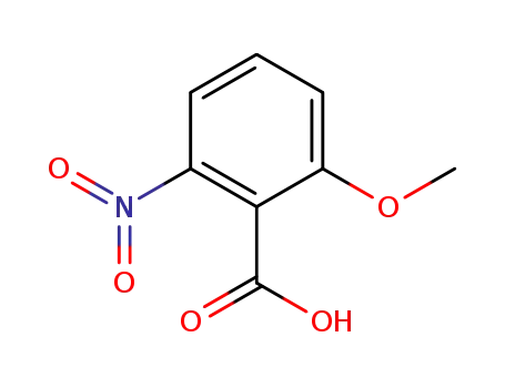 Molecular Structure of 53967-73-0 (2-Methoxy-6-nitrobenzoic Acid)