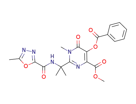 methyl 5-(benzoyloxy)-1-methyl-2-(1-methyl-1-{[(5-methyl-1,3,4-oxadiazol-2-yl)carbonyl]amino}ethyl)-6-oxo-1,6-dihydropyrimidine-4-carboxylate