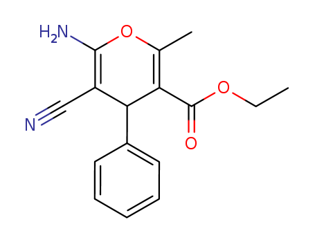 4H-Pyran-3-carboxylicacid, 6-amino-5-cyano-2-methyl-4-phenyl-, ethyl ester