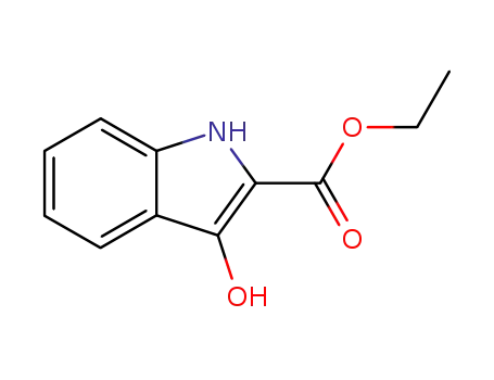 Molecular Structure of 14370-74-2 (3-HYDROXY-1H-INDOLE-2-CARBOXYLIC ACID ETHYL ESTER)