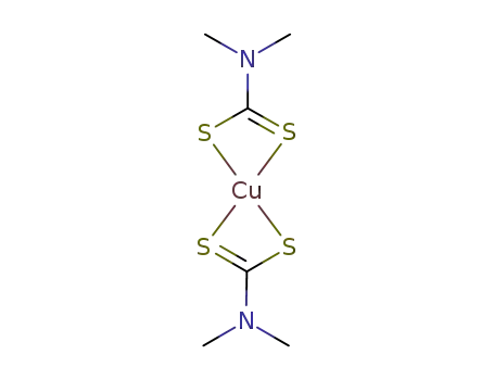 Molecular Structure of 137-29-1 (Bis(dimethylcarbamodithioato-S,S') copper)