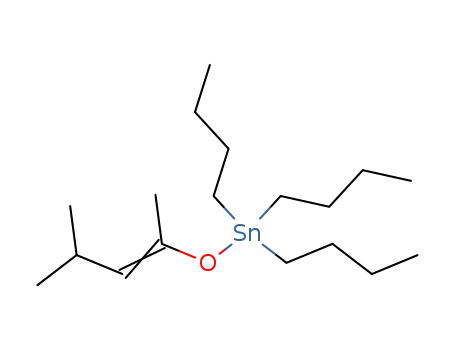 Molecular Structure of 681-95-8 (4-Methyl-2-<tributyl-stannyloxy>-pent-2-en)