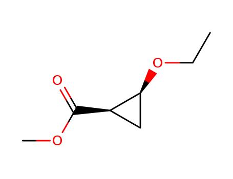 Molecular Structure of 88333-09-9 (Cyclopropanecarboxylic acid, 2-ethoxy-, methyl ester, cis-)