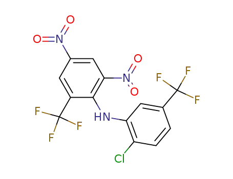 Molecular Structure of 62441-54-7 (N-[2-chloro-5-(trifluoromethyl)phenyl]-2,4-dinitro-6-(trifluoromethyl)aniline)