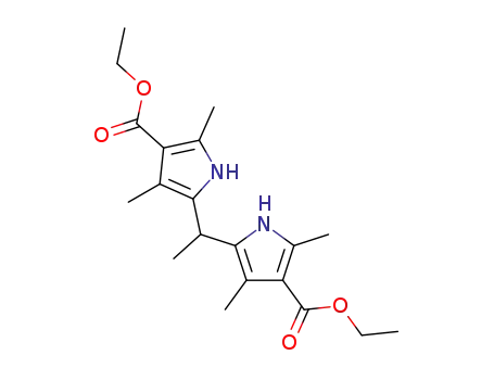 Molecular Structure of 75534-69-9 (1H-Pyrrole-3-carboxylic acid, 5,5-ethylidenebis[2,4-dimethyl-, diethyl ester)