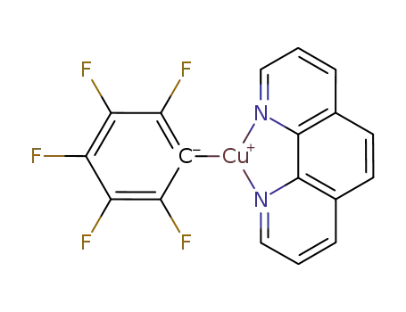 pentafluorophenylcopper-phenanthroline complex