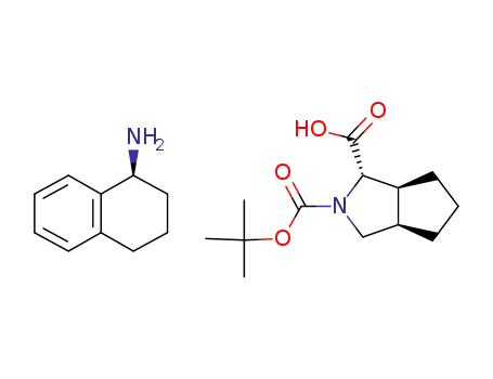 Molecular Structure of 1227704-10-0 ((1S,3aR,6aS)-2-(tert-butoxycarbonyl)octahydrocyclopenta[c]pyrrole-1-carboxylic acid (S)-1,2,3,4-tetrahydro-1-naphthylammonium salt)