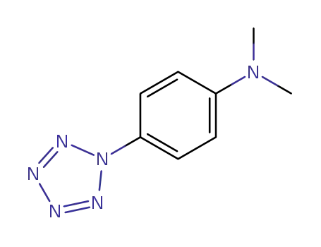 Molecular Structure of 58402-54-3 (Benzenamine, N,N-dimethyl-4-(1H-pentazol-1-yl)-)