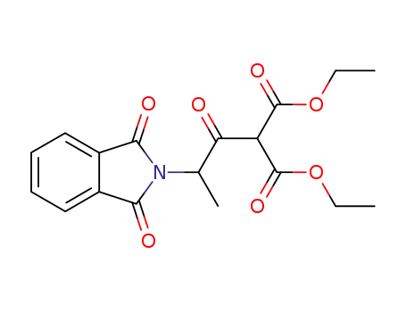 Molecular Structure of 59336-05-9 (Propanedioic acid,
[2-(1,3-dihydro-1,3-dioxo-2H-isoindol-2-yl)-1-oxopropyl]-, diethyl ester)