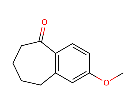 Molecular Structure of 6500-65-8 (2-Methoxy-6,7,8,9-tetrahydrobenzocyclohepten-5-one)