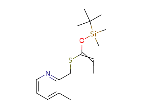 2-[(E)-1-(tert-Butyl-dimethyl-silanyloxy)-propenylsulfanylmethyl]-3-methyl-pyridine