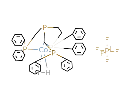 Molecular Structure of 117753-93-2 ({(P(CH2CH2PPh2)3)Co(η2-H2)}PF6)
