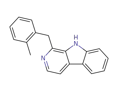 Molecular Structure of 525-15-5 (1-(2-methylbenzyl)-9H-beta-carboline)
