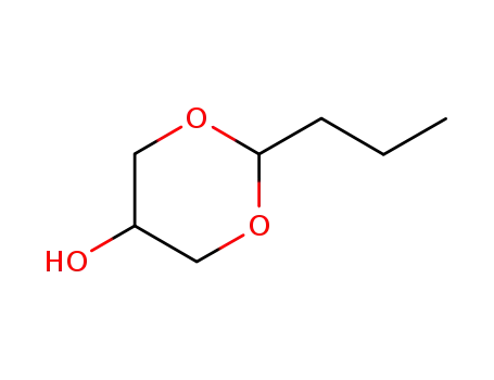 Molecular Structure of 4740-91-4 (1,3-Dioxan-5-ol, 2-propyl-)