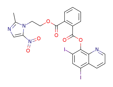 1-(5,7-diiodoquinolin-8-yl)-4-<2-(2-methyl-5-nitro-1H-imidazolyl)ethyl>phthalate