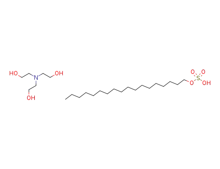 Molecular Structure of 4492-80-2 (tris(2-hydroxyethyl)ammonium octadecyl sulphate)
