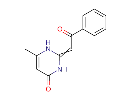 Molecular Structure of 119730-48-2 ((E,Z)-6-methyl-2-(2-oxo-2-phenylethylidene)-2,3-dyhydropyrimidin-4(1H)-one)
