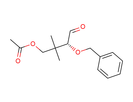 Molecular Structure of 1377411-63-6 ((R)-3-(benzyloxy)-2,2-dimethyl-4-oxobutyl acetate)