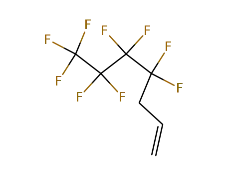 Molecular Structure of 129846-67-9 (4,4,5,5,6,6,7,7,7-nonafluoro-1-heptene)