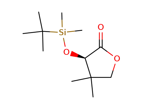 Molecular Structure of 133094-78-7 (3-(tert-butyldimethylsilanyloxy)-4,4-dimethyldihydro-2(3H)-furan-2-one)