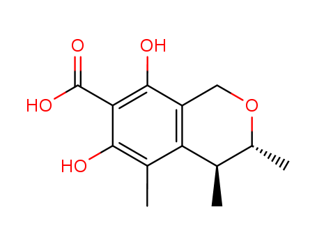 92838-21-6,6,8-dihydroxy-3,4,5-trimethyl-isochroman-7-carboxylic acid,6,8-dihydroxy-3,4,5-trimethyl-isochroman-7-carboxylic acid;3,4-Dihydro-6,8-dihydroxy-3,4,5-trimethyl-1H-2-benzopyran-7-carboxylic acid;Dihydrocitrinin;