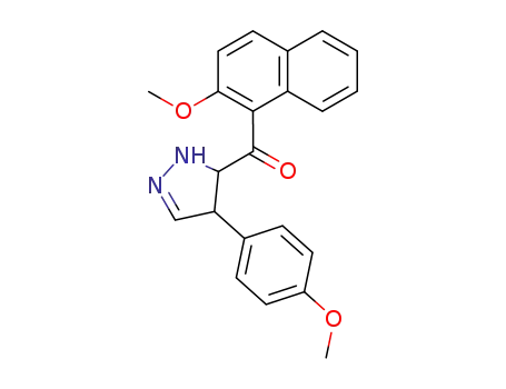 Molecular Structure of 4487-30-3 ((2-methoxy-1-naphthyl) [4-(p-methoxyphenyl)-2-pyrazolin-5-yl] ketone)