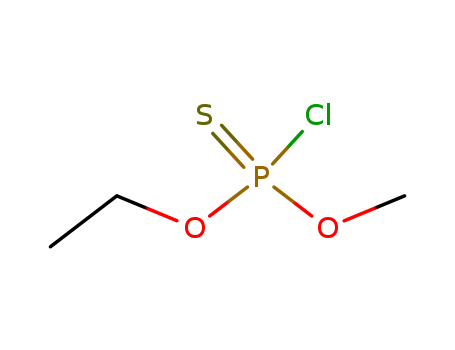 13289-13-9,O-Methyl-O-ethylchlorothiophosphate,Ethylmethyl phosphorochloridothioate (6CI,7CI); Ethyl methyl chlorothiophosphate;Ethyl methyl phosphorochloridothioate ((EtO)(MeO)ClPS); O-Ethyl O-methylchlorothiophosphate; O-Ethyl O-methyl phosphorochloridothioate; O-EthylO-methyl phosphorothionochloridate; O-Methyl O-ethyl chlorothiophosphate