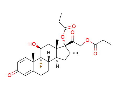 Molecular Structure of 55541-30-5 (9-fluoro-11beta,17,21-trihydroxy-16alpha-methylpregna-1,4-diene-3,20-dione 17,21-di(propionate))