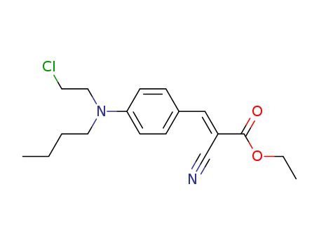 2-Propenoic acid,3-[4-[butyl(2-chloroethyl)amino]phenyl]-2-cyano-, ethyl ester