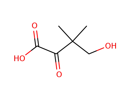 Molecular Structure of 470-30-4 (Butanoic acid, 4-hydroxy-3,3-dimethyl-2-oxo-)
