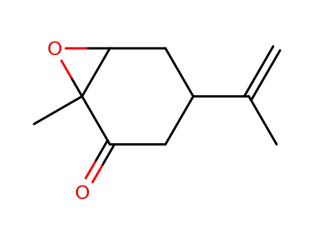 Molecular Structure of 39067-90-8 (7-Oxabicyclo[4.1.0]heptan-2-one, 1-methyl-4-(1-methylethenyl)-,
(1R,4R,6R)-rel-)
