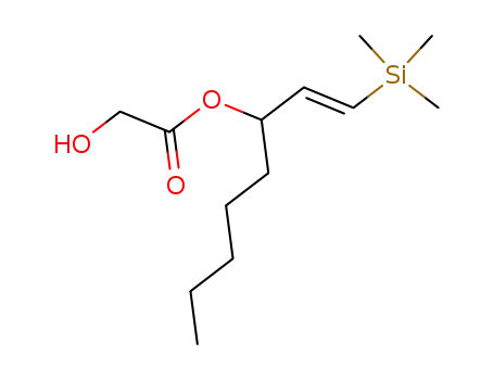 Molecular Structure of 108965-76-0 (Hydroxy-acetic acid 1-((E)-2-trimethylsilanyl-vinyl)-hexyl ester)