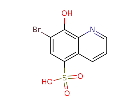 Molecular Structure of 3062-37-1 (5-Quinolinesulfonic acid, 7-bromo-8-hydroxy-)