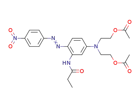 Molecular Structure of 1533-76-2 (4-[(4-nitrophenyl)azo]-3-(propionamido)anilinodiethyl diacetate)