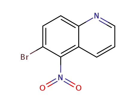 Molecular Structure of 98203-04-4 (6-BROMO-5-NITROQUINOLINE)