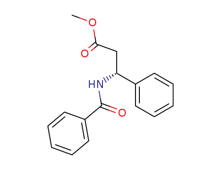 Molecular Structure of 144494-74-6 ((R)-3-benzamido-3-phenylpropanoic acid methyl ester)