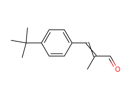 Molecular Structure of 13586-68-0 (p-tert-butyl-2-methylcinnamaldehyde)