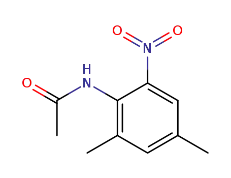 Molecular Structure of 606-38-2 (N-(2,4-dimethyl-6-nitro-phenyl)acetamide)