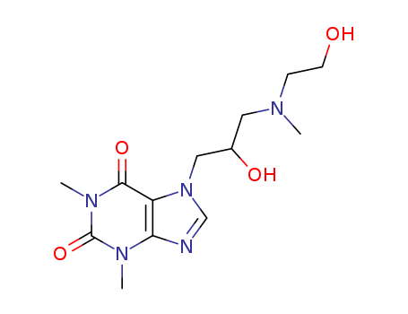 2530-97-4,Xanthinol,Theophylline,7-[2-hydroxy-3-[(2-hydroxyethyl)methylamino]propyl]- (6CI,7CI,8CI);7-[2-Hydroxy-3-[(2-hydroxyethyl)methylamino]propyl]theophylline; Xanthinol