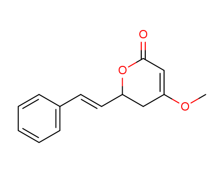 3155-48-4,Kavain,DL-Kawain;dl-Kavain;2H-Pyran-2-one,5,6-dihydro-4-methoxy-6-(2-phenylethenyl)-, (E)-;