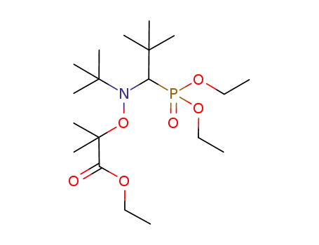 Molecular Structure of 1034132-98-3 (ethyl 2-methyl-2-[N-tert-butyl-N-(1-diethoxyphosphoryl-2,2-dimethylpropyl)aminoxy]propinoate)