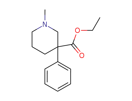 Molecular Structure of 52370-94-2 (ethyl 1-methyl-3-phenylpiperidine-3-carboxylate)