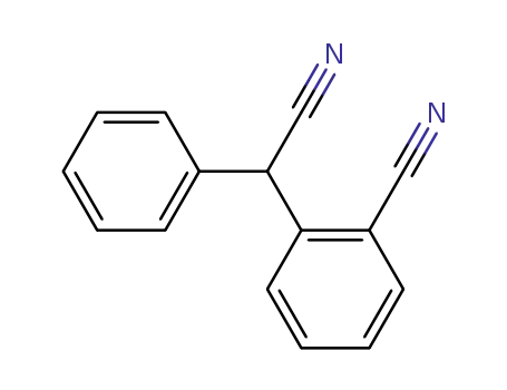 Molecular Structure of 127667-03-2 (2-[CYANO(PHENYL)METHYL]BENZENECARBONITRILE)