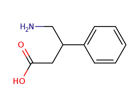 Molecular Structure of 35568-36-6 ((R)-4-Amino-3-phenylbutanoic acid)