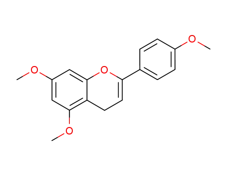 Molecular Structure of 19103-51-6 (4H-1-Benzopyran, 5,6-dimethoxy-2-(4-methoxyphenyl)-)