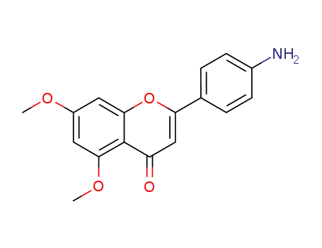 Molecular Structure of 921942-45-2 (4H-1-Benzopyran-4-one, 2-(4-aminophenyl)-5,7-dimethoxy-)