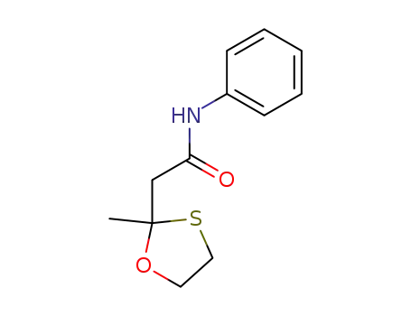 Molecular Structure of 67980-06-7 (1,3-Oxathiolane-2-acetamide, 2-methyl-N-phenyl-)