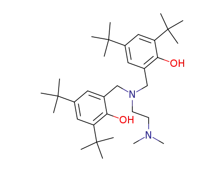 Molecular Structure of 188713-27-1 (N,N-bis(3,5-di-t-butyl-2-hydroxybenzyl)-N',N'-dimethylethylenediamine)