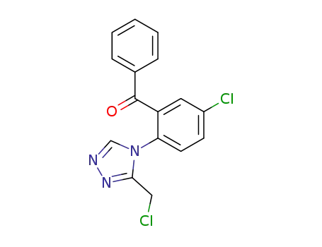 Molecular Structure of 37945-06-5 ([5-chloro-2-[3-(chloromethyl)-4H-1,2,4-triazol-4-yl]phenyl] phenyl ketone)