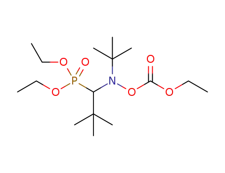 Molecular Structure of 1393670-70-6 (diethyl (1-(tert-butyl((ethoxycarbonyl)oxy)amino)-2,2-dimethylpropyl)phosphonate)